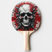 Schedel Graffiti Ping Pong Paddle Tafeltennisbatje (Achterkant)