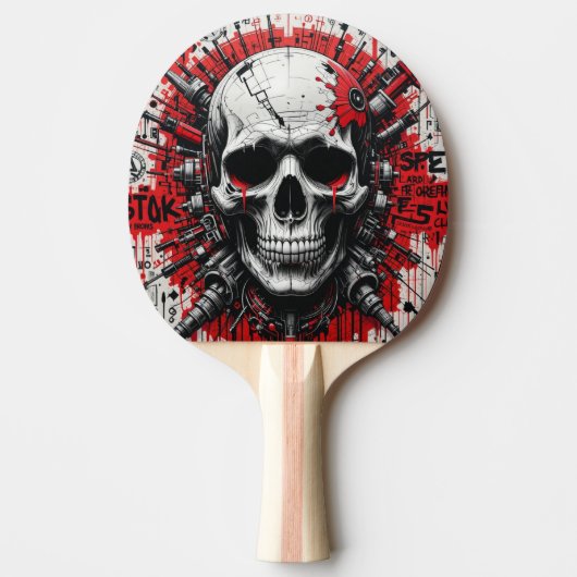 Schedel Graffiti Ping Pong Paddle Tafeltennisbatje (Voorkant)