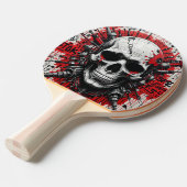 Schedel Graffiti Ping Pong Paddle Tafeltennisbatje (Voorkant Gekanteld)