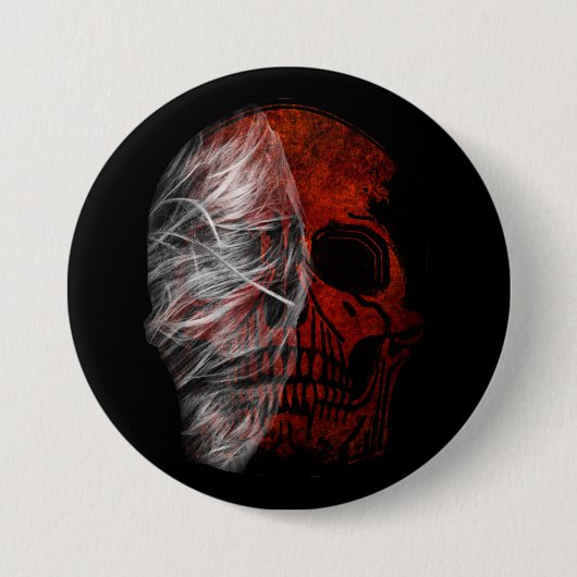 SCHEDEL GRAFISCH HALLOWEEN CADEAU ONTWERP RONDE BUTTON 7,6 CM (Voorkant)