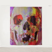 Schedel Grafische Wandtapijt Wandkleed (Voorkant)