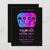 Schedel Grappig Gotisch Roze Halloween Verjaardags (Voorkant / Achterkant)