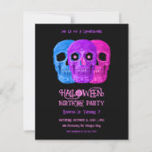 Schedel Grappig Gotisch Roze Halloween Verjaardags (Voorkant)