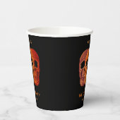 Schedel Grappig Sinaasappel Gotische Verjaardag RI Papieren Bekers (Links)