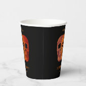 Schedel Grappig Sinaasappel Gotische Verjaardag RI Papieren Bekers (Rechts)