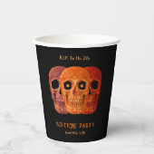 Schedel Grappig Sinaasappel Gotische Verjaardag RI Papieren Bekers (Voorkant)