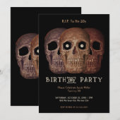 Schedel Grappige Bruin Gotische Verjaardag RIP naa Kaart (Voorkant / Achterkant)