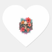 Schedel Grappige Moeder Hart Sticker (Voorkant)