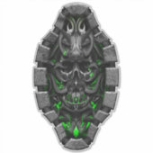 schedel Grenn bio spark Aangepast gesneden vinylSt Sticker (Voorkant)