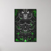schedel Groene biovonk Canvas Afdruk (Voorkant)
