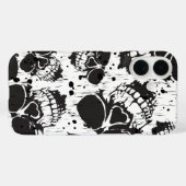 Schedel grunge naadloos zwart patroon Case-Mate iPhone case (Achterkant (horizontaal))