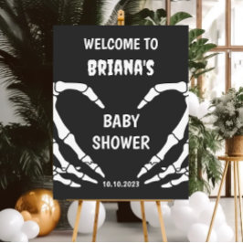 Schedel Halloween Baby shower Welkomstbord Poster