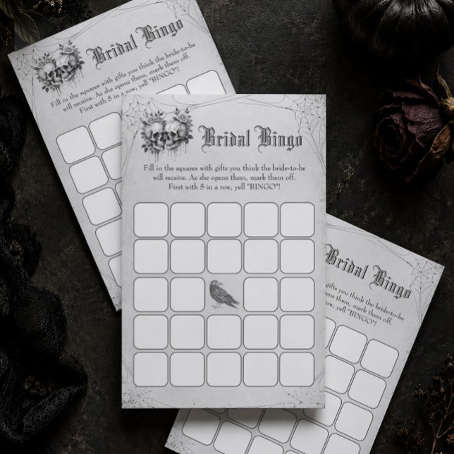 Schedel Halloween Bruiloftsborrel Bingo Spel (Creator heeft geüpload)