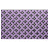 Schedel Halloween damast op paarse Stof (Fat Quarter)