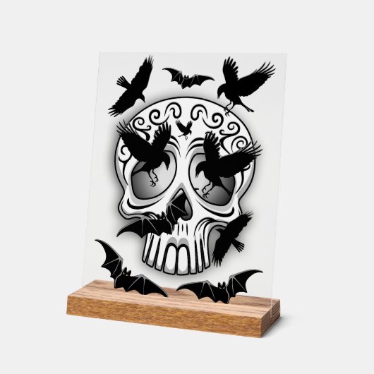 Schedel Halloween Decoratieve Calaveras Acryl Bord (Hoek)