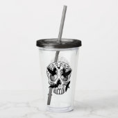 Schedel Halloween Decoratieve Calaveras Acryl Drinkbeker (Achterkant)