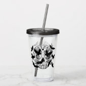 Schedel Halloween Decoratieve Calaveras Acryl Drinkbeker (Achterkant)