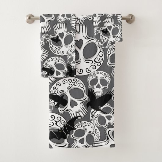 Schedel Halloween Decoratieve Calaveras Bad Handdoek (Insitu)