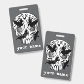 Schedel Halloween decoratieve Calaveras Badge (Voor- en achterkant)