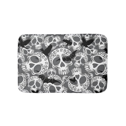 Schedel Halloween Decoratieve Calaveras Badmat (Voorkant)
