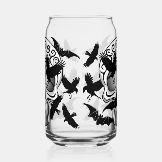 Schedel Halloween Decoratieve Calaveras Blikvorm Glas (Rechts)