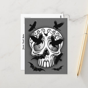 Schedel Halloween Decoratieve Calaveras Briefkaart