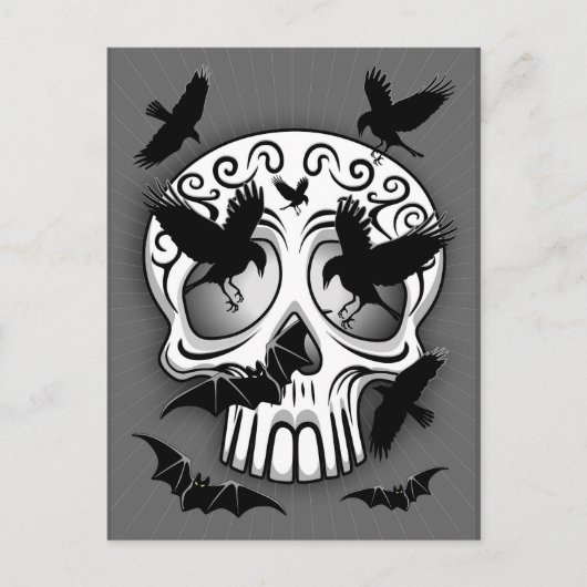 Schedel Halloween Decoratieve Calaveras Briefkaart (Voorkant)