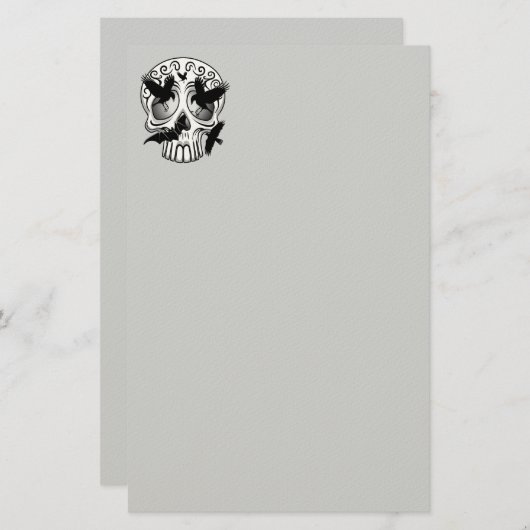 Schedel Halloween Decoratieve Calaveras Briefpapier (Voorkant / Achterkant)