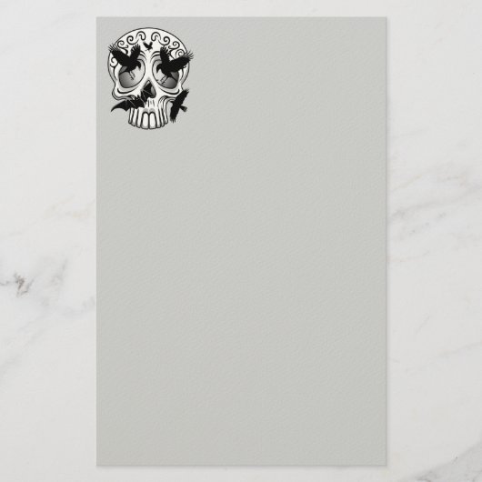 Schedel Halloween Decoratieve Calaveras Briefpapier (Voorkant)