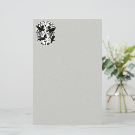 Schedel Halloween Decoratieve Calaveras Briefpapier (Staand voorkant)