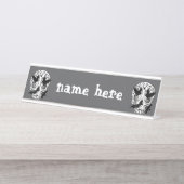 Schedel Halloween Decoratieve Calaveras Bureau Naambordje (Voorkant)