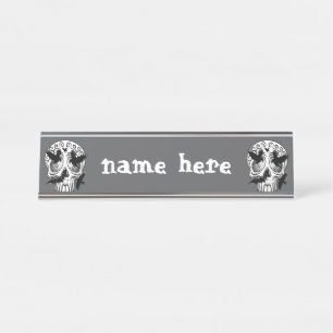 Schedel Halloween Decoratieve Calaveras Bureau Naambordje