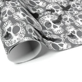 Schedel Halloween Decoratieve Calaveras Cadeaupapier (Rol Hoek)