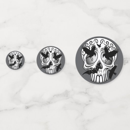 Schedel Halloween Decoratieve Calaveras Confetti (Achterkanten)