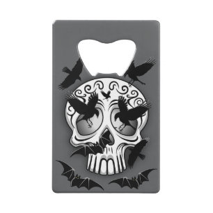 Schedel Halloween Decoratieve Calaveras Creditkaart Flessenopener