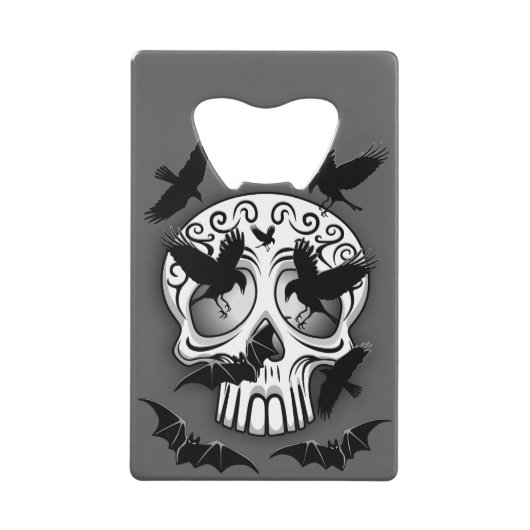Schedel Halloween Decoratieve Calaveras Creditkaart Flessenopener (Voorkant)