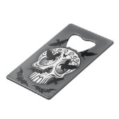 Schedel Halloween Decoratieve Calaveras Creditkaart Flessenopener (Achterkant Gekanteld)