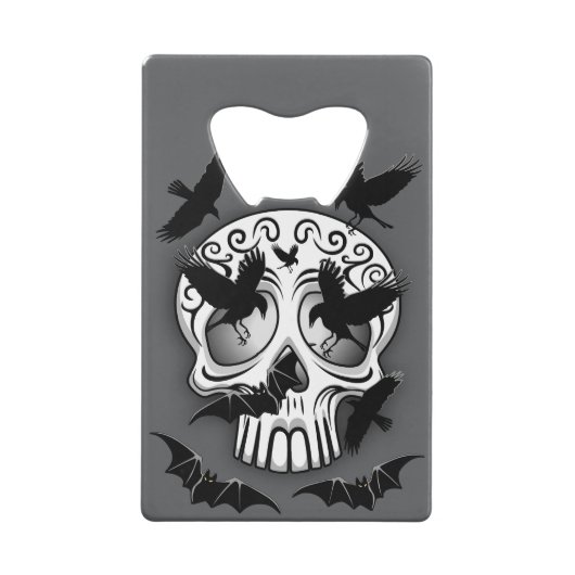 Schedel Halloween Decoratieve Calaveras Creditkaart Flessenopener (Achterkant)