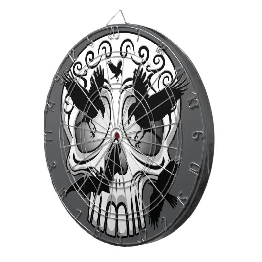 Schedel Halloween Decoratieve Calaveras Dartbord (Voorkant Rechts)