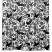 Schedel Halloween Decoratieve Calaveras Douchegordijn (Voorkant)