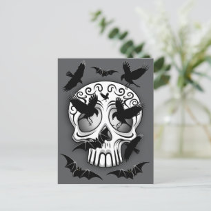 Schedel Halloween Decoratieve Calaveras Feestdagenkaart