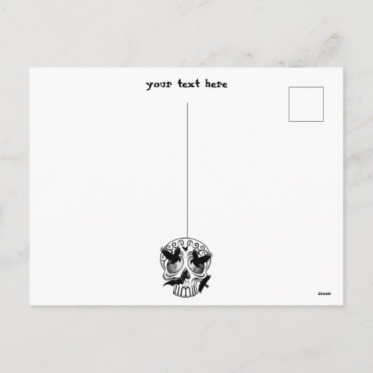 Schedel Halloween Decoratieve Calaveras Feestdagenkaart (Achterkant)