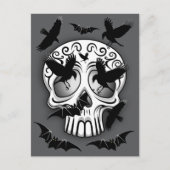 Schedel Halloween Decoratieve Calaveras Feestdagenkaart (Voorkant)