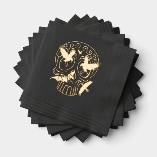 Schedel Halloween Decoratieve Calaveras Folie Servetten (Insitu (Gestapeld))