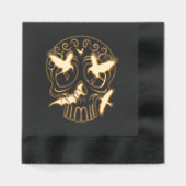 Schedel Halloween Decoratieve Calaveras Folie Servetten (Voorkant)