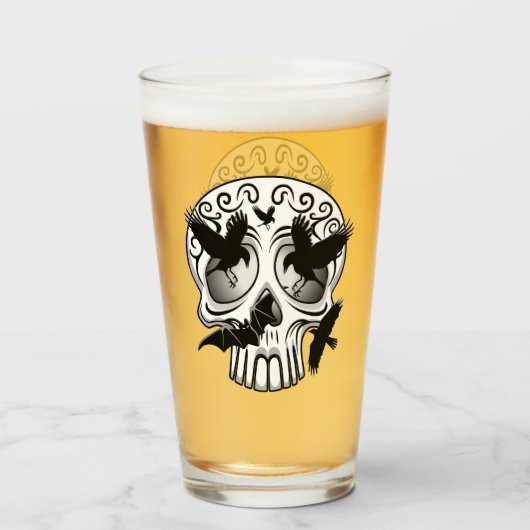 Schedel Halloween Decoratieve Calaveras Glas (Voorkant gevuld)