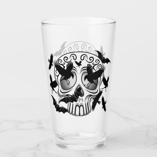 Schedel Halloween Decoratieve Calaveras Glas (Achterkant)
