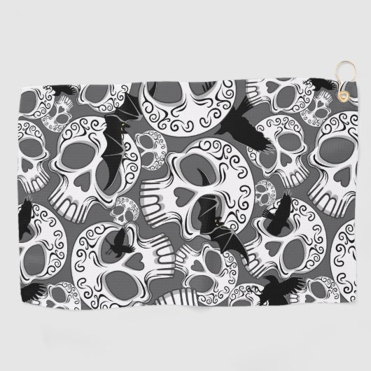 Schedel Halloween Decoratieve Calaveras Golfhanddoek (Horizontaal)