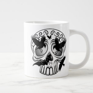Schedel Halloween Decoratieve Calaveras Grote Koffiekop