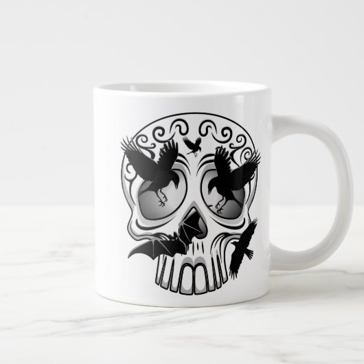 Schedel Halloween Decoratieve Calaveras Grote Koffiekop (Rechts)